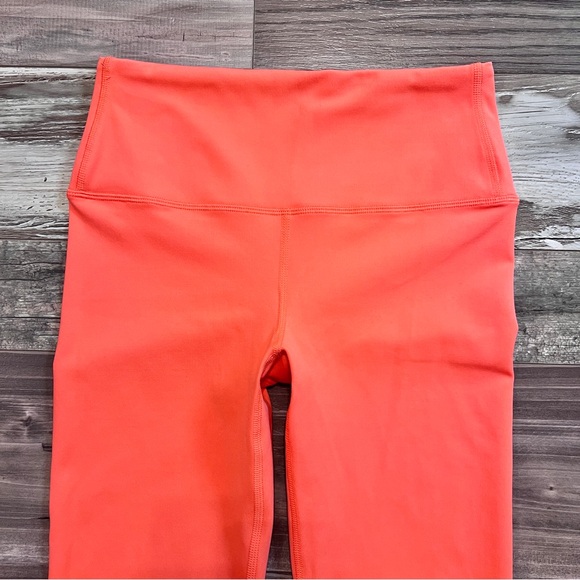 All In Motion NWOT Brushed Sculpt High Rise Workout Leggings Small Neon Orange - Picture 3 of 11